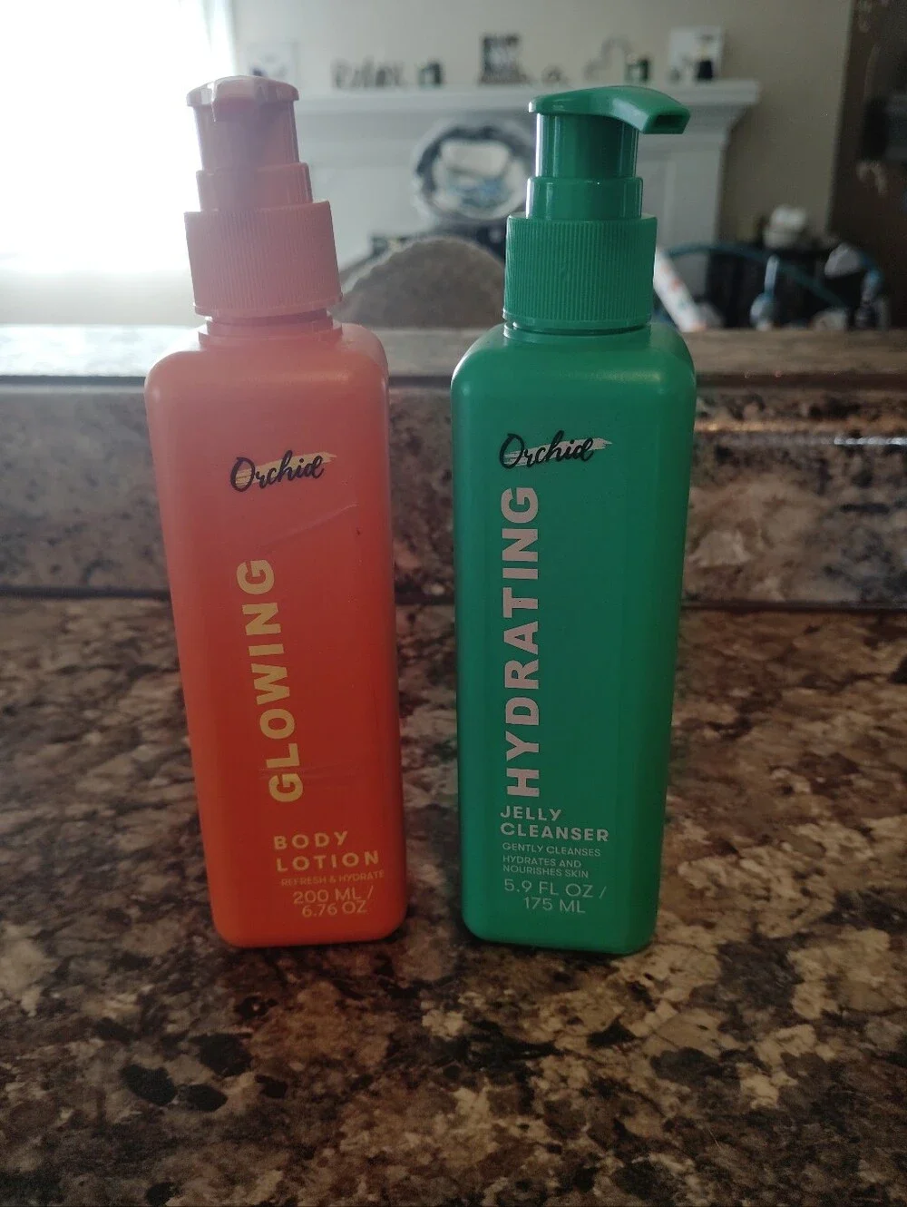 Orchid Glowing Body Lotion (Peach) & Hydrating Jelly Cleanser (Teal) - Duo